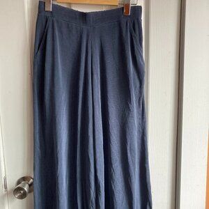 Oak + Fort Flowy Dark Dusty Blue Culottes - Small